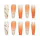 thumbnail image 2 of Prensa en las uñas Uñas acrílicas largas Uñas postizas de ataúd Uñas mate con diseño de corazón Ormromra HMYH767, 2 of 2