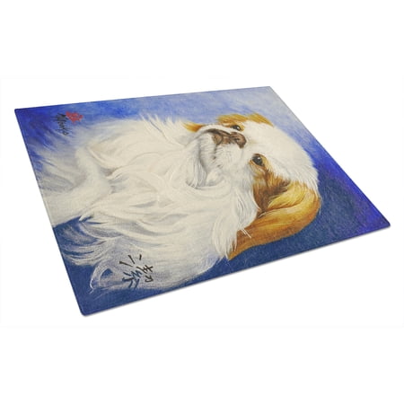 Caroline's Treasures MH1041LCB Kiyoshi Japanese Chin Glass Cutting Board Large, 12H x 16W, multicolor