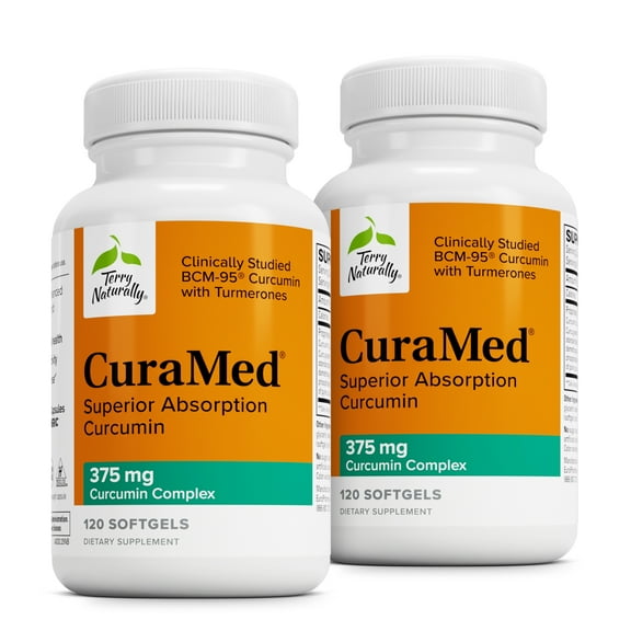 Terry Naturally CuraMed 375 mg Curcumin Complex - 120 Softgels, 2 Pack