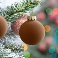 thumbnail image 5 of dajkiuy 6Pcs Velvet Christmas Balls, Flocked Christmas Tree Ball Ornaments, Plastic Balls Xmas Decorative Hanging Ornaments Christmas Tree Decoration 8cm/3.15", 5 of 6