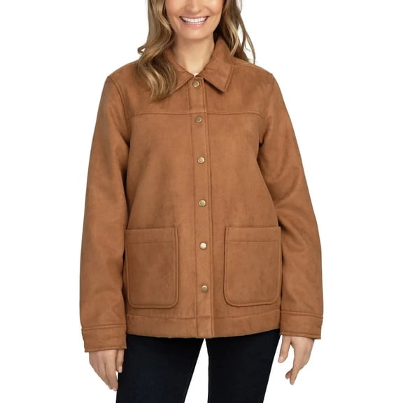 Boston Traders Women's Fleece Lined Trucker Jacket, Tan, Size M