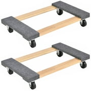 Costway 2PCS Furniture Dolly Moving Carrier Mover Handle Caster 1000lbs Capacity 30''x18''