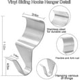 thumbnail image 2 of 10Pcs/20Pcs/40Pcs Vinyl Siding Hooks,No-Hole Needed Vinyl Siding Hanger,Stainless Steel Siding Hanging Clips Hanger for Hanging Lights Wreath Welcome Signs,Christmas Outdoor Decorations, 2 of 7