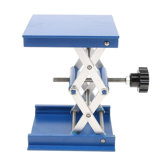 koolsoo 4''Aluminum Lab Stand Table Scissor Lift Laboratory Lifting Platform 10x10cm