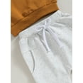 thumbnail image 6 of Toddler Baby Girls Boy Fall Clothes Letter Mamas's Boys Print Long Sleeve Sweatshirt Elastic Waist Pants 2Pcs Outfit, 6 of 8