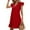 147# Red, variant on UoCefik Spring Summer Dresses for Women 2025 V Neck Cap Sleeve Ruffle Hem Smock Short Casual Outings Beach Dress Gray S