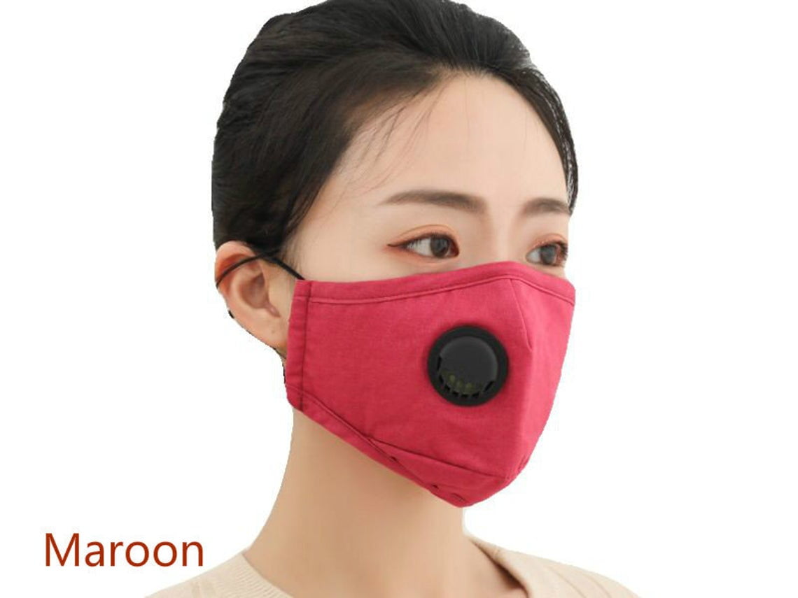 Unisex Sport Face Bandanas Reusable with Breathing Valve and Eye Shield Face Health Care Built in 5 Layers of Filter 