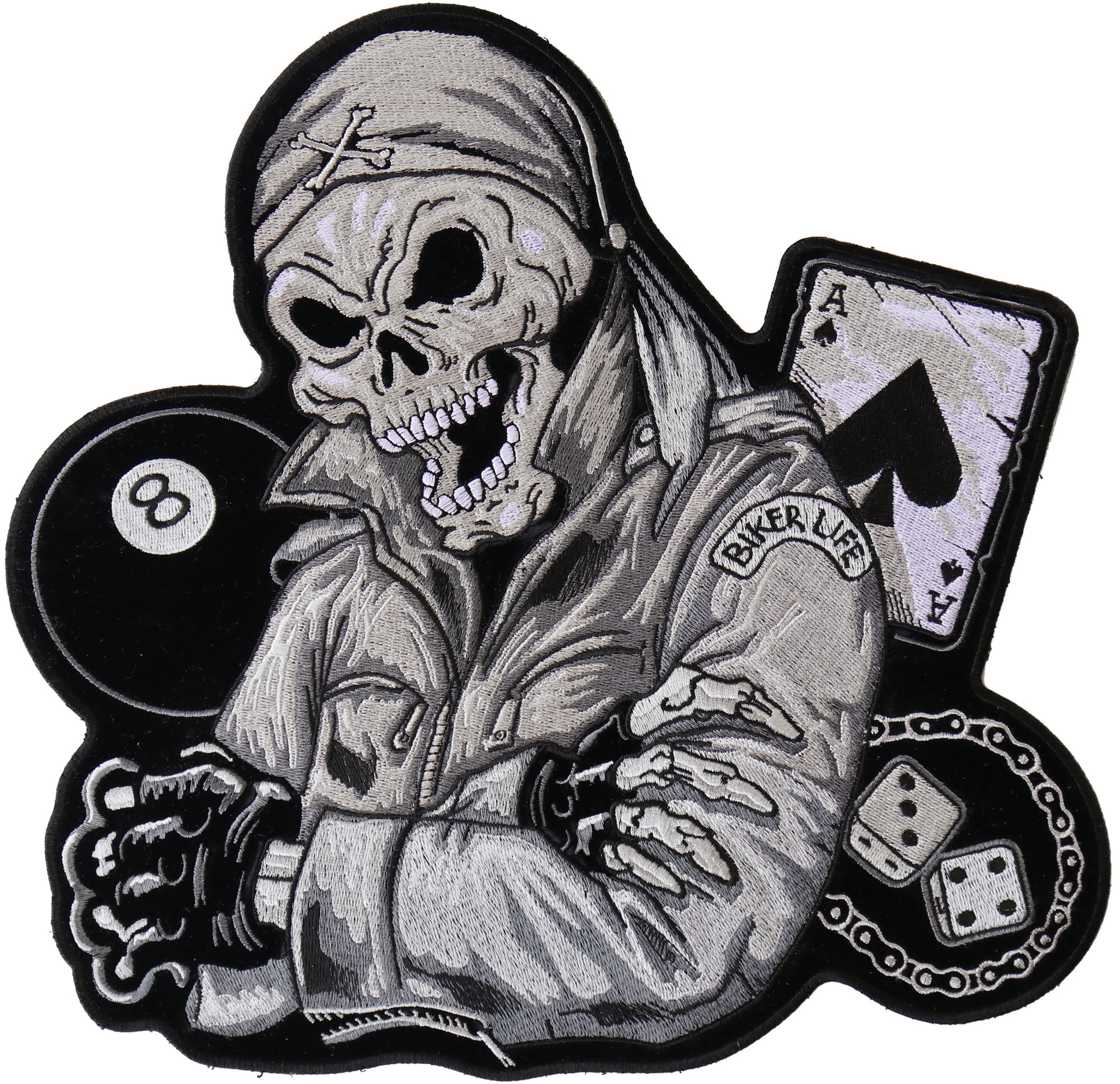 Skull Iron On Patch on Clothes, Gothic Goth Patches, Clothing