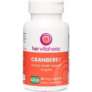her vital way | Cranberex Cranberry 36mg PAC Supplement Pills | Cranberry Extract Capsules for Urinary Tract Health and Kidney Care