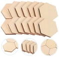thumbnail image 5 of Oraceous 50pcs Unfinished Wood Hexagon Cutouts Shapes Wood Honeycomb Pieces Wood Tile Wood Discs Slices for DIY Crafts 22.5mm, 5 of 10