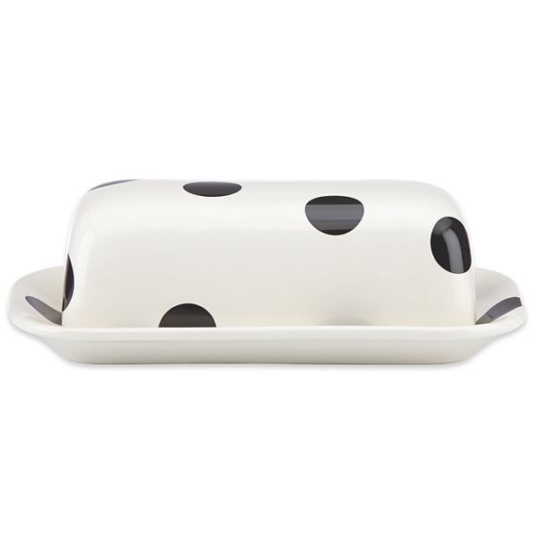 kate spade new york kitchen Deco Dot Stoneware Covered Butter Dish -  