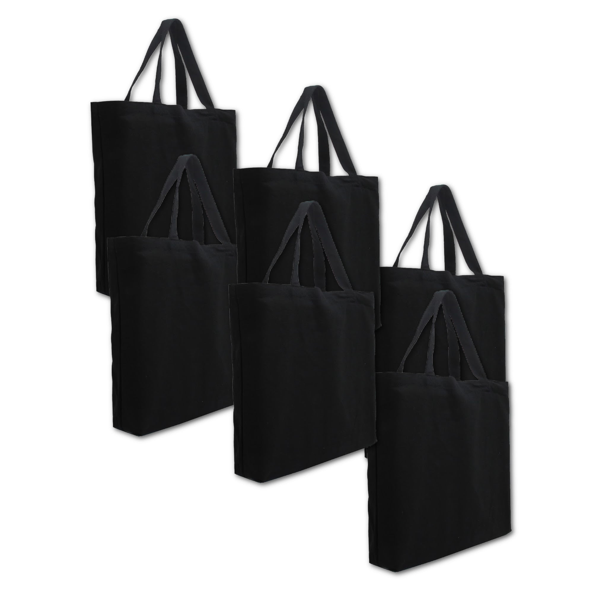 Small Cotton Canvas Tote Bag Black B876-79, Wholesale Black Canvas Tote Bags