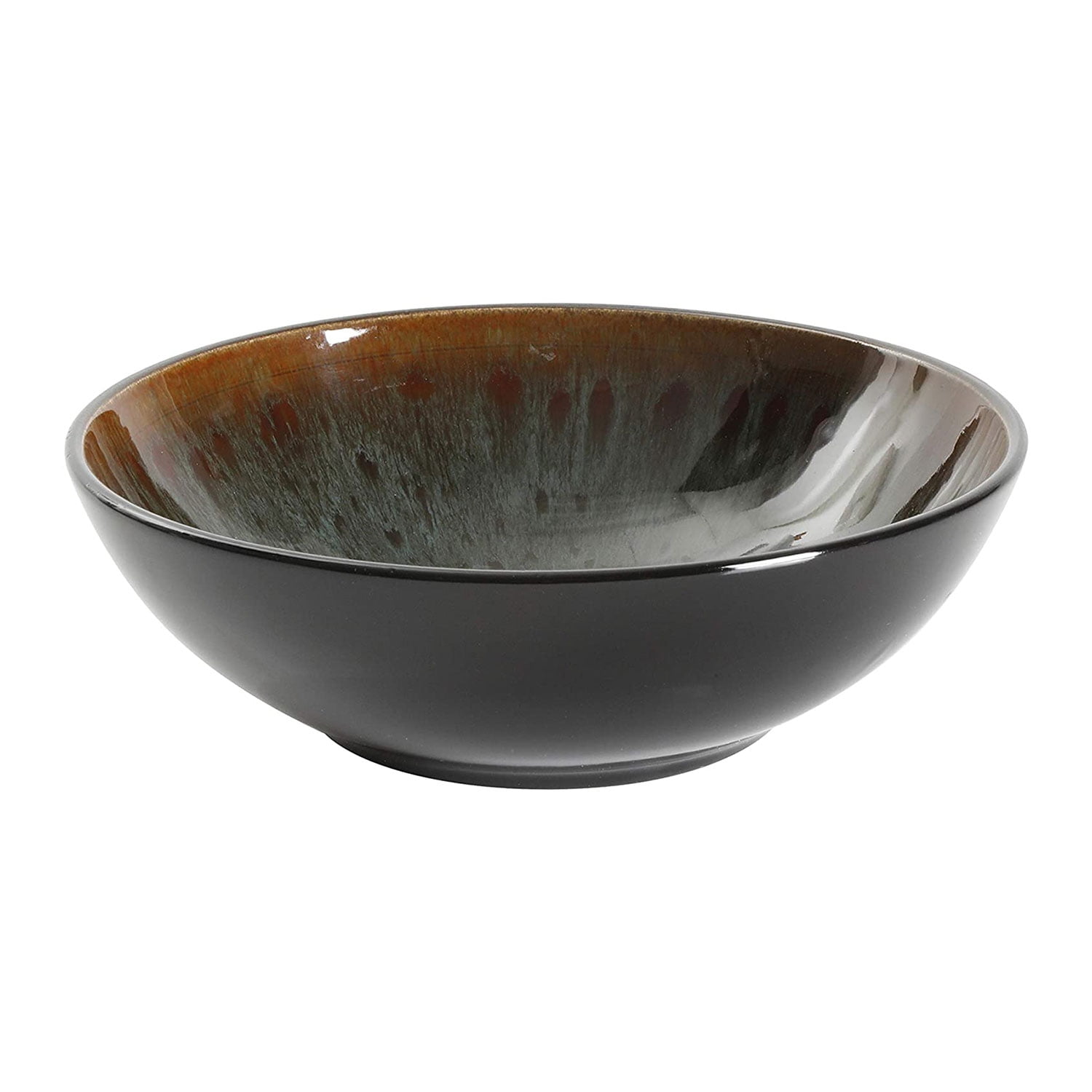 Gibson Elite Kyoto 16 Piece Double Bowl & Plate Dinnerware Set, Teal