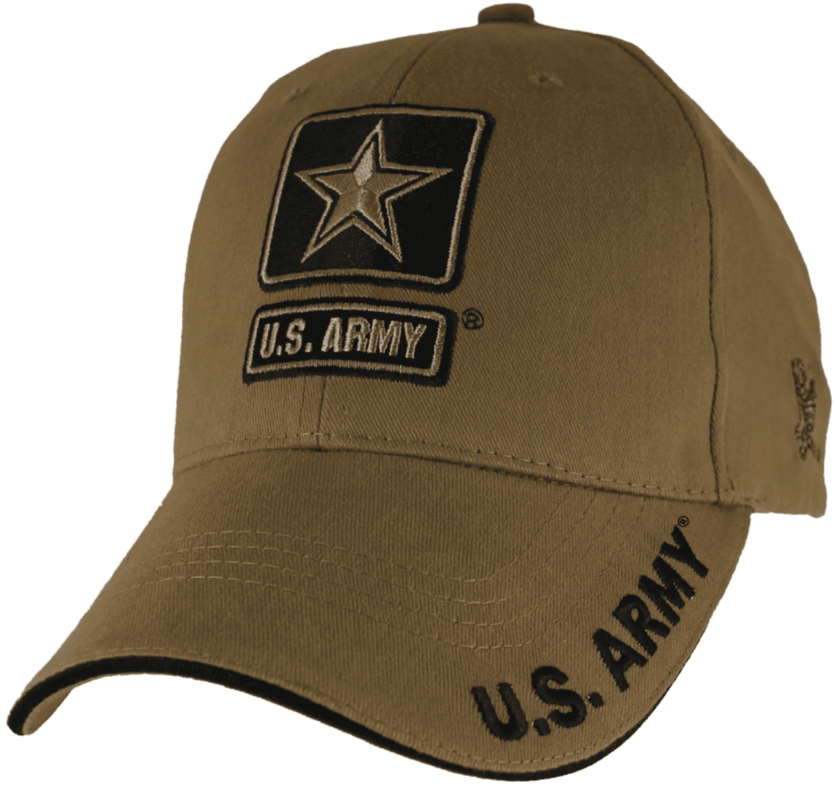 U.S. Army Logo Coyote Brown Ball Cap 