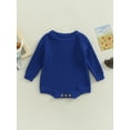 thumbnail image 2 of Bagilaanoe Newborn Baby Girl Boy Knit Rompers Sweater Long Sleeve Bodysuit 3M 6M 9M 12M 24M Infant Fall Winter One Piece Jumpsuit, 2 of 8