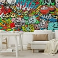 thumbnail image 3 of Idea4wall 4pcs Mural Vibrant Neon Spray Paint Typography Graffiti & Street Art Pop Stick Wallpaper Removable Wall Murals Large Wall Stickers for Home Decoration, 48"x96", 3 of 5