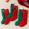 thumbnail image 5 of XEGLSBU 2 Pack Toddler Socks 4T-5T White Stockings for Girls Kids Crew Socks Mid Calf Length Novelty Holiday Festive Stocking Stuffers for Children Toddler Girls Toddler Socks 2T One Size, 5 of 5