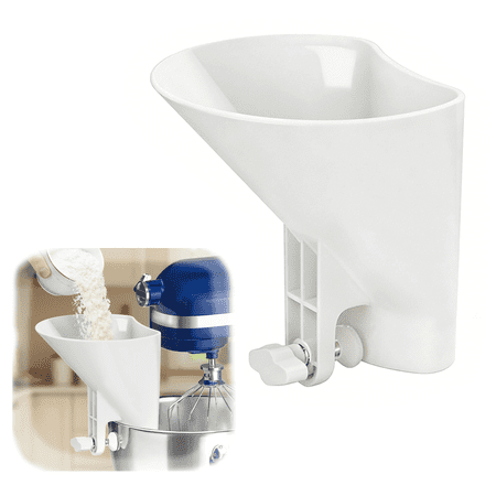 Flour Funnel for KitchenAid Stand Mixers, Wide Mouth Pouring Chute Attachment, Fits Glass, Ceramic, Stainless Steel Bowls, Mother's Day Baking Gift for Moms, Grandmas, Wives, Durable Dishwasher Safe