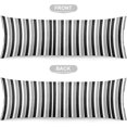 thumbnail image 2 of White and Black Stripe Body Pillow Cover Black and White Striped Throw Pillow Covers Modern Long Pillow Case Protector with Zipper Decorative Soft Rectangle Bed Pillowcases for Bedroom,Couch 20"x54", 2 of 6