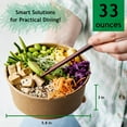 thumbnail image 4 of Galashield Disposable Bowls with Lid | Meal Prep Paper Bowls | To Go Salad Ramen Food Containers with Lids (33 oz - 50 Sets), 4 of 6