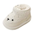 thumbnail image 2 of BRGZLK Baby Girls Ankle Boots Classic Cute Round Toe Comfort Warm Short Boot Kids Outdoor Shoes Newborn First Walkers Cozy Shoes Beige 2.5-3 Years, 2 of 9