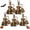 5pcs, variant on Vintage Patchwork Ghost Keychain with Pumpkin Bucket & Tombstone Charms, Halloween Spirit Boo Crew Spooky Metal Key Ring Accessory for Holiday Gift & Daily Bag Decor