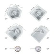 thumbnail image 3 of Bookend Table Clock Resin Mould Hexagonal Square Oval Rectangular Silicone Mold, 3 of 16