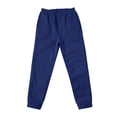 thumbnail image 5 of CPNG Boys Fleece Lined Sweatpants Casual Solid Color Elastic Waist Loose Pants Sports Pants Casual Jogger(Dark Blue,5-6 Years), 5 of 9