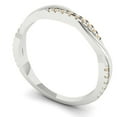 thumbnail image 2 of 0.16 ctw Wedding Band for Women - 14K White Gold Natural Morganite Stackable Eternity Ring, 2 of 6