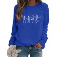 thumbnail image 1 of Sexy Dance Mujeres Otoño Sudaderas Manga Larga Cuello Redondo Jersey Casual Suelto Tops Camisa, 1 of 2