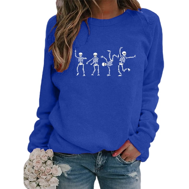 Sexy Dance Mujeres Otoño Sudaderas Manga Larga Cuello Redondo Jersey Casual Suelto Tops Camisa