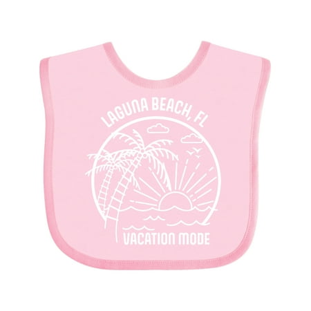 

Inktastic Summer Vacation Mode Laguna Beach Florida Gift Baby Boy or Baby Girl Bib