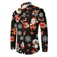 thumbnail image 2 of Gvmfive Mens Christmas Button Down Shirts Xmas Print Long Sleeve Party Holiday Xmas Tops, 2 of 5