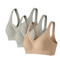 thumbnail image 1 of Seamless Bras for Women, 3-Pack Solid Color Lifting and Gathering Underwire T-Shirt Bra with Full Coverage for Everyday Wear, 1 of 9
