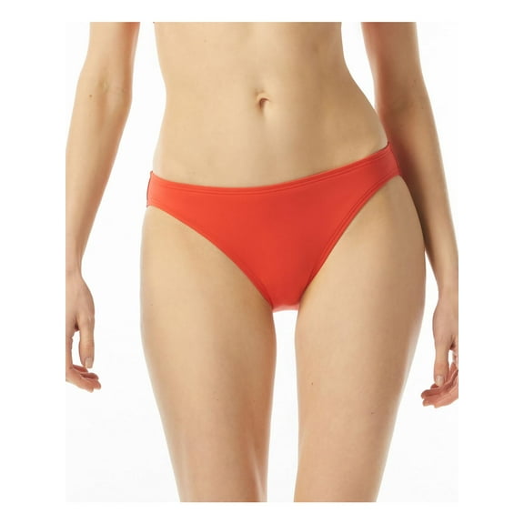 MICHAEL MICHAEL KORS Women's Burgundy Stretch Bikini Lined Moderate Coverage Hipster Swimsuit Bottom S