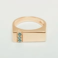 thumbnail image 2 of LBG British Made 9k Rose Gold Natural Blue Topaz Mens Band Ring - 25 size options - Size 11.5, 2 of 6
