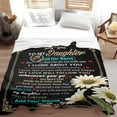 thumbnail image 2 of DAJU Custom to My Daughter Blanket from Mom Dad Personalized Gift for Girl Super Soft Comfy Summer Throw Blankets Flannel Plush Birthday Graduation for Bed Sofa(30*40inch), 2 of 8