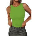 thumbnail image 4 of 2pcs Ladies Solid Color Ribbed Tank Top | Casual Sleeveless Slim Fit Base Layer for Summer, 4 of 8