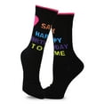 thumbnail image 2 of TeeHee Women Happy Birthday Cotton Crew Socks 4-Pack (Happy Birthday), 2 of 8