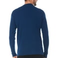 thumbnail image 2 of Men's Merino Wool Midweight Rogers Mock Neck - Long Sleeve - Navy - Smasll, 2 of 4