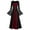 Wine, variant on Joau Halloween Costume, Womens Gothic Court Medieval Renissance Ball Gowns Cosplay Party Vintage Maxi Dress, Long Flare Sleeve Lace Up Retro Gowns