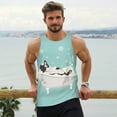 thumbnail image 6 of Susaid French Bulldog Taking a Bath Print Men's Sleeveless Workout Running Tank Top Dry Fit Athletic Gym Sports Swim Beach Muscle Bodybuilding Shirts-Large, 6 of 7