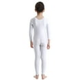 thumbnail image 4 of Yartina Kids Girls Long Sleeve Gymnastics Jumpsuit Unitard One Piece Ballet Dance Leotard Bodysuit White L, 4 of 7