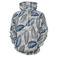 thumbnail image 3 of Navy Blue Grey Leaf Oversized Hoodies For Woman Pullover With Pocket Comfortable Fation Pullover Hoodie S-5XL, 3 of 4