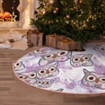 thumbnail image 5 of Rateoe Owl And Floral Pattern Christmas Tree Skirt with Ties , Christmas Tree Decorations, Farmhouse Christmas Decor Xmas Holiday Decorations-36", 5 of 6