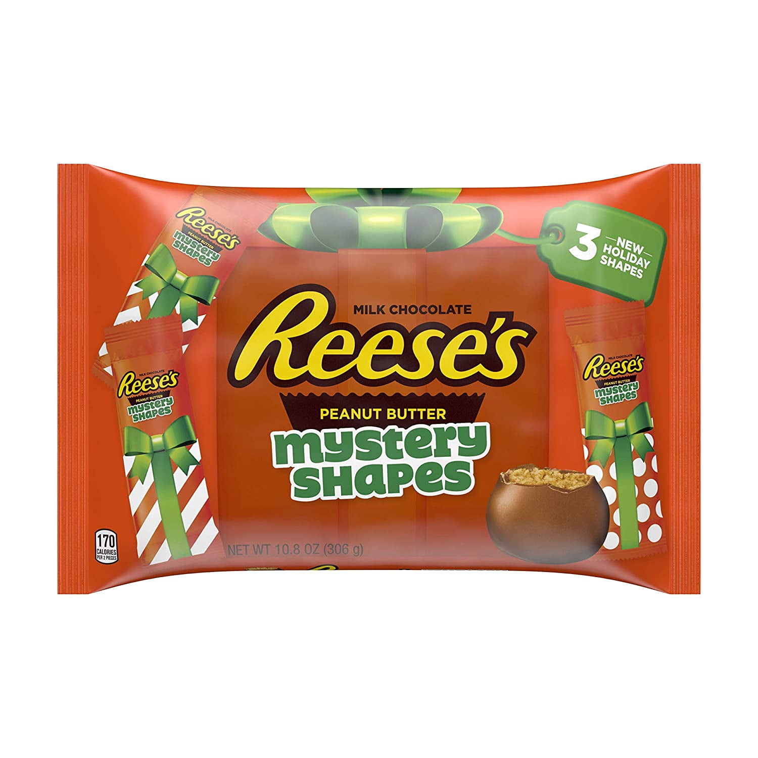 Reeses (1) Bag Peanut Butter Milk Chocolate Holiday Mystery Shapes