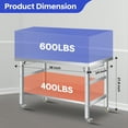 thumbnail image 2 of Table Pliante en Acier Inoxydable, 36 X 24 Po, Table de Travail Commerciale avec Roulettes Verrouillables et Tablette Inférieure, Poste de Travail Pliable à Deux Niveaux en Acier Inoxydable pour Cuisine, Restaurant, Garage, Camping, Extérieur, 2 of 7