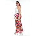thumbnail image 2 of Pantalón de satín plisado Roman Fashion 2331 Fiusha estampado fucsia Talla Extra 36, 2 of 7