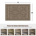 thumbnail image 3 of ATHOPE 5x7 Area Rugs for Living Room, Low Pile Vintage Floral Washable Rug, Non Slip Indoor Carpet for Bedroom Dining Room, Mocha Brown, 3 of 7