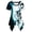 Blue, variant on Women O-Neck Plus Size Short Sleeve Asymmetrical Musical Note Print T Shirt Tops Summer Fashion Clothing for Women